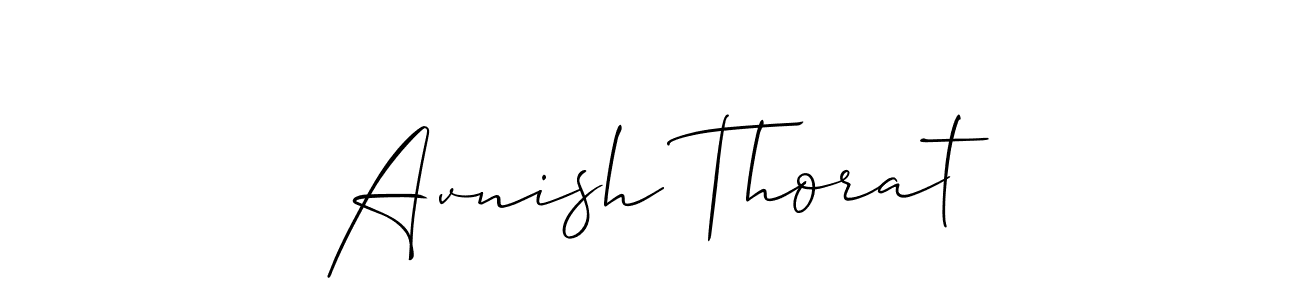 Also we have Avnish Thorat name is the best signature style. Create professional handwritten signature collection using Allison_Script autograph style. Avnish Thorat signature style 2 images and pictures png