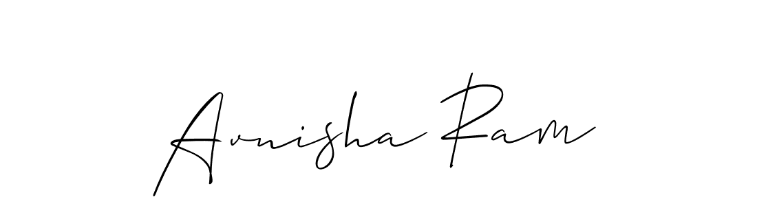 Make a beautiful signature design for name Avnisha Ram. With this signature (Allison_Script) style, you can create a handwritten signature for free. Avnisha Ram signature style 2 images and pictures png