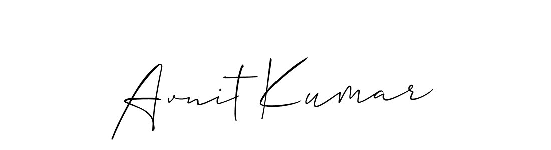 Allison_Script is a professional signature style that is perfect for those who want to add a touch of class to their signature. It is also a great choice for those who want to make their signature more unique. Get Avnit Kumar name to fancy signature for free. Avnit Kumar signature style 2 images and pictures png