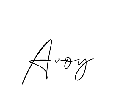 How to make Avoy signature? Allison_Script is a professional autograph style. Create handwritten signature for Avoy name. Avoy signature style 2 images and pictures png