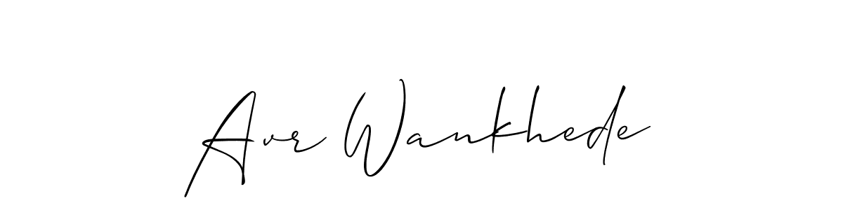 Make a beautiful signature design for name Avr Wankhede. Use this online signature maker to create a handwritten signature for free. Avr Wankhede signature style 2 images and pictures png