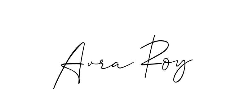 Make a beautiful signature design for name Avra Roy. With this signature (Allison_Script) style, you can create a handwritten signature for free. Avra Roy signature style 2 images and pictures png