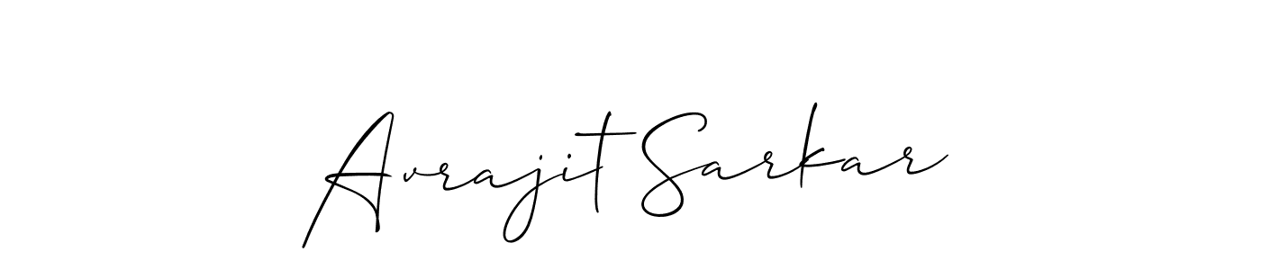 Use a signature maker to create a handwritten signature online. With this signature software, you can design (Allison_Script) your own signature for name Avrajit Sarkar. Avrajit Sarkar signature style 2 images and pictures png