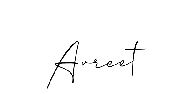 How to make Avreet signature? Allison_Script is a professional autograph style. Create handwritten signature for Avreet name. Avreet signature style 2 images and pictures png
