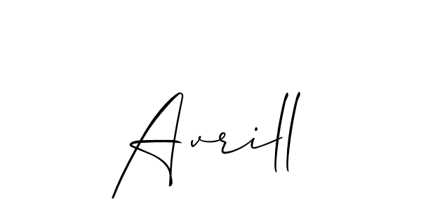 Use a signature maker to create a handwritten signature online. With this signature software, you can design (Allison_Script) your own signature for name Avrill. Avrill signature style 2 images and pictures png
