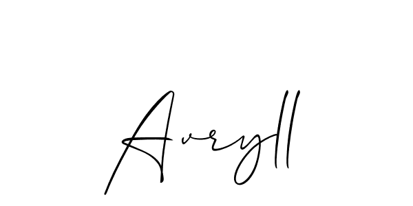 It looks lik you need a new signature style for name Avryll. Design unique handwritten (Allison_Script) signature with our free signature maker in just a few clicks. Avryll signature style 2 images and pictures png