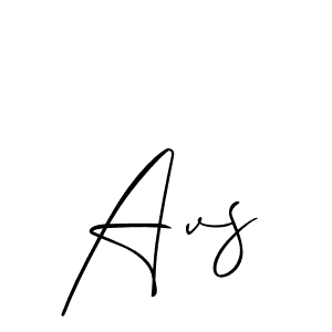 Also we have Avs name is the best signature style. Create professional handwritten signature collection using Allison_Script autograph style. Avs signature style 2 images and pictures png