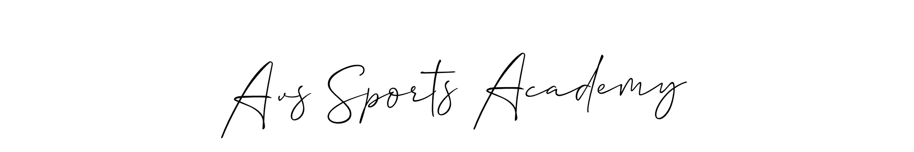 You should practise on your own different ways (Allison_Script) to write your name (Avs Sports Academy) in signature. don't let someone else do it for you. Avs Sports Academy signature style 2 images and pictures png