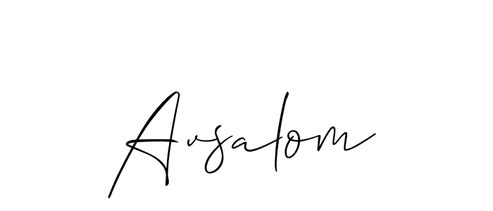 The best way (Allison_Script) to make a short signature is to pick only two or three words in your name. The name Avsalom include a total of six letters. For converting this name. Avsalom signature style 2 images and pictures png