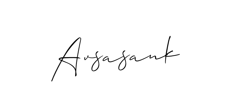 How to make Avsasank signature? Allison_Script is a professional autograph style. Create handwritten signature for Avsasank name. Avsasank signature style 2 images and pictures png