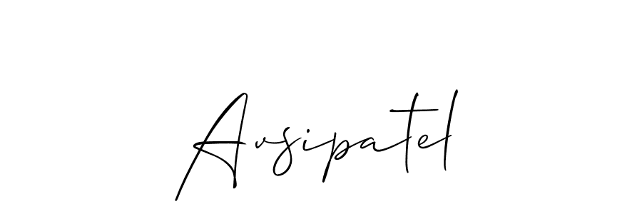 How to Draw Avsipatel signature style? Allison_Script is a latest design signature styles for name Avsipatel. Avsipatel signature style 2 images and pictures png