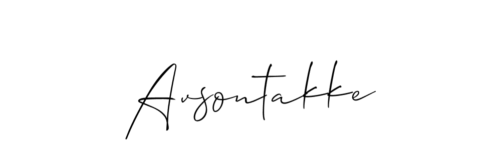 It looks lik you need a new signature style for name Avsontakke. Design unique handwritten (Allison_Script) signature with our free signature maker in just a few clicks. Avsontakke signature style 2 images and pictures png