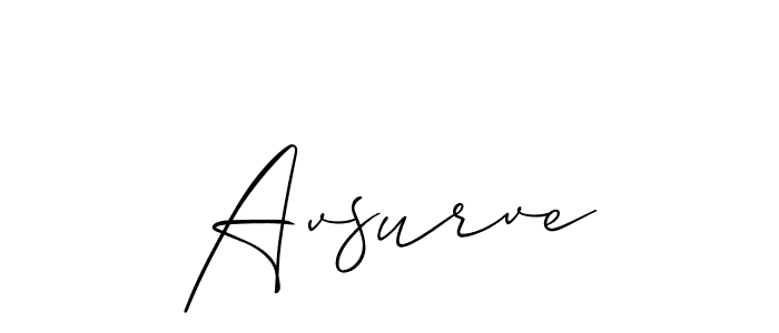 The best way (Allison_Script) to make a short signature is to pick only two or three words in your name. The name Avsurve include a total of six letters. For converting this name. Avsurve signature style 2 images and pictures png