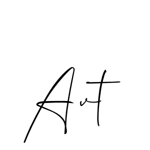 How to make Avt signature? Allison_Script is a professional autograph style. Create handwritten signature for Avt name. Avt signature style 2 images and pictures png