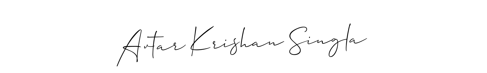 Make a beautiful signature design for name Avtar Krishan Singla. Use this online signature maker to create a handwritten signature for free. Avtar Krishan Singla signature style 2 images and pictures png