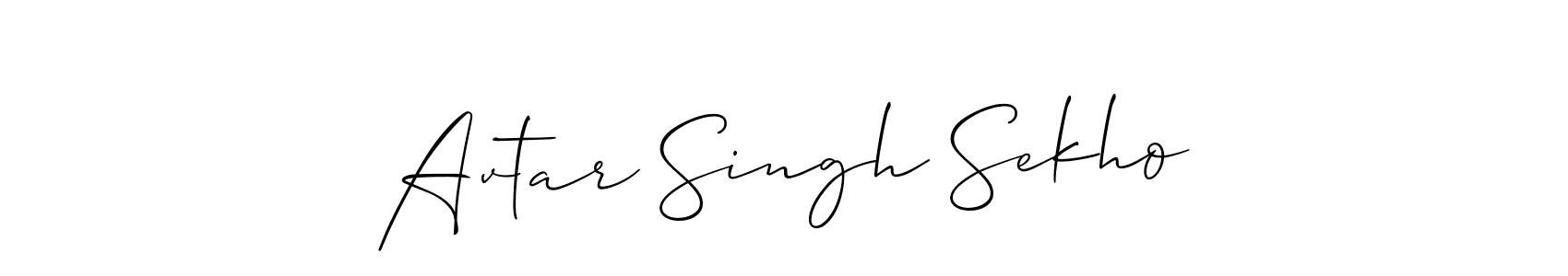 It looks lik you need a new signature style for name Avtar Singh Sekho. Design unique handwritten (Allison_Script) signature with our free signature maker in just a few clicks. Avtar Singh Sekho signature style 2 images and pictures png