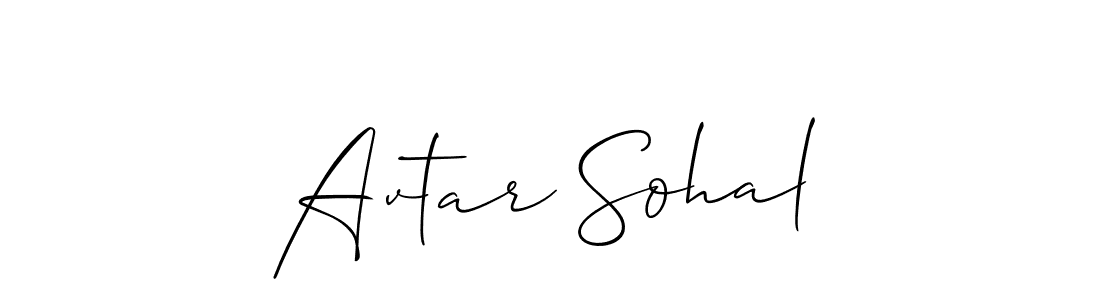 Design your own signature with our free online signature maker. With this signature software, you can create a handwritten (Allison_Script) signature for name Avtar Sohal. Avtar Sohal signature style 2 images and pictures png