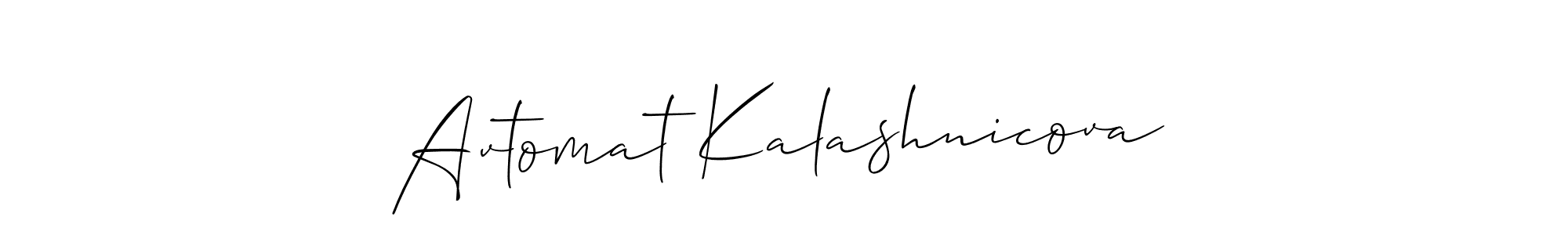 How to make Avtomat Kalashnicova signature? Allison_Script is a professional autograph style. Create handwritten signature for Avtomat Kalashnicova name. Avtomat Kalashnicova signature style 2 images and pictures png