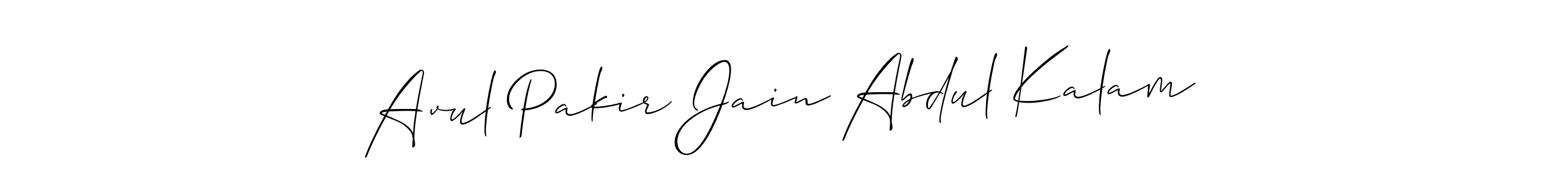 Create a beautiful signature design for name Avul Pakir Jain Abdul Kalam. With this signature (Allison_Script) fonts, you can make a handwritten signature for free. Avul Pakir Jain Abdul Kalam signature style 2 images and pictures png