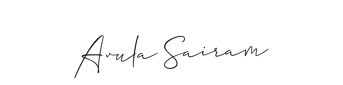 You should practise on your own different ways (Allison_Script) to write your name (Avula Sairam) in signature. don't let someone else do it for you. Avula Sairam signature style 2 images and pictures png