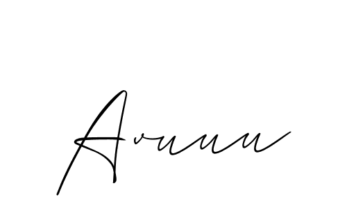 How to Draw Avuuu signature style? Allison_Script is a latest design signature styles for name Avuuu. Avuuu signature style 2 images and pictures png