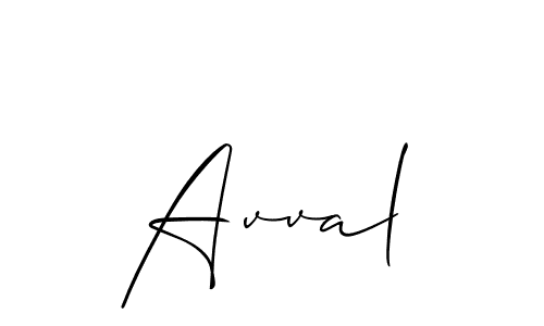 Also we have Avval name is the best signature style. Create professional handwritten signature collection using Allison_Script autograph style. Avval signature style 2 images and pictures png