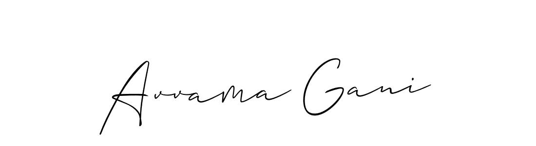 Allison_Script is a professional signature style that is perfect for those who want to add a touch of class to their signature. It is also a great choice for those who want to make their signature more unique. Get Avvama Gani name to fancy signature for free. Avvama Gani signature style 2 images and pictures png