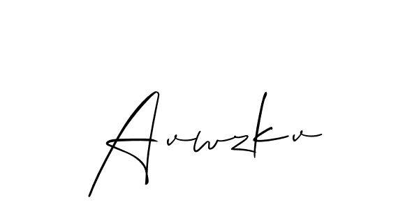 How to make Avwzkv name signature. Use Allison_Script style for creating short signs online. This is the latest handwritten sign. Avwzkv signature style 2 images and pictures png