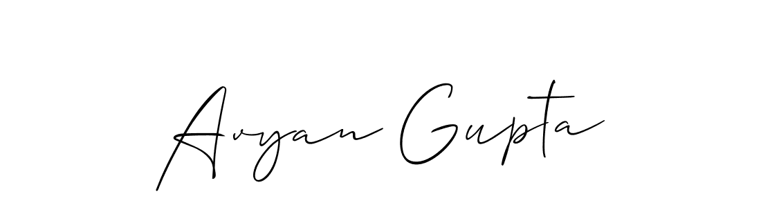 Create a beautiful signature design for name Avyan Gupta. With this signature (Allison_Script) fonts, you can make a handwritten signature for free. Avyan Gupta signature style 2 images and pictures png