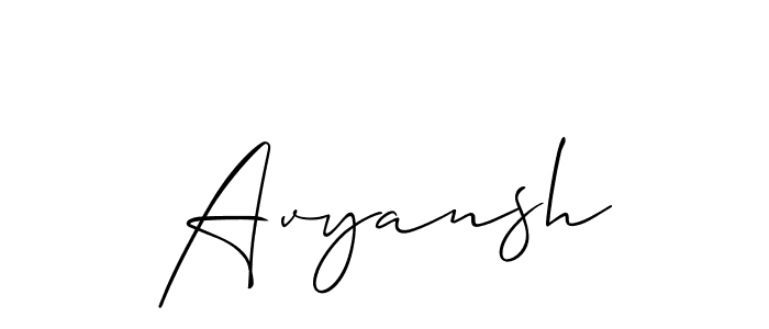 How to make Avyansh name signature. Use Allison_Script style for creating short signs online. This is the latest handwritten sign. Avyansh signature style 2 images and pictures png