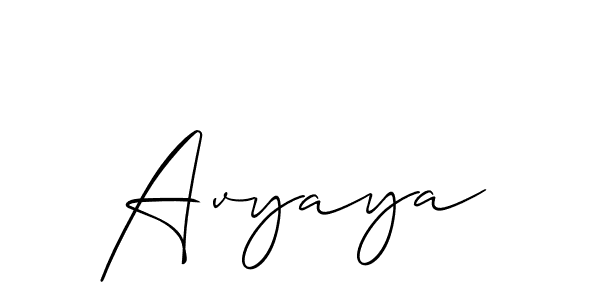 How to make Avyaya name signature. Use Allison_Script style for creating short signs online. This is the latest handwritten sign. Avyaya signature style 2 images and pictures png