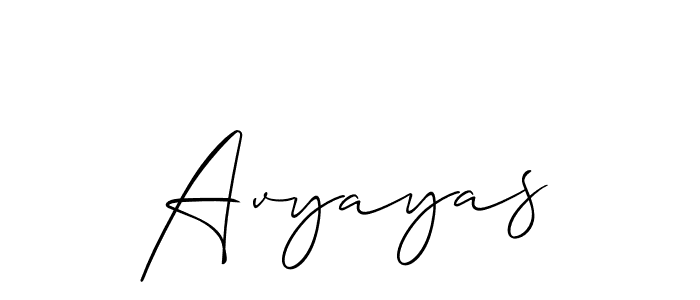 if you are searching for the best signature style for your name Avyayas. so please give up your signature search. here we have designed multiple signature styles  using Allison_Script. Avyayas signature style 2 images and pictures png