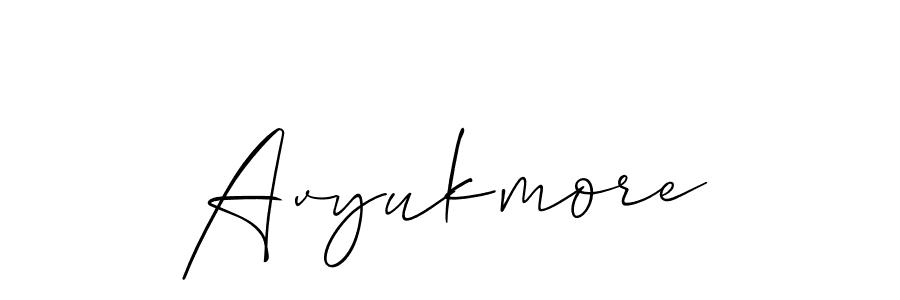 It looks lik you need a new signature style for name Avyukmore. Design unique handwritten (Allison_Script) signature with our free signature maker in just a few clicks. Avyukmore signature style 2 images and pictures png