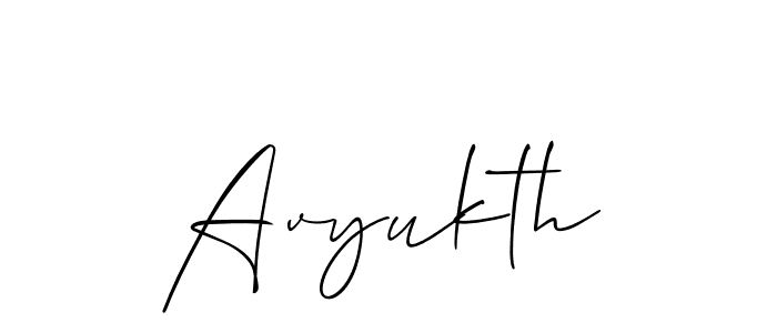 The best way (Allison_Script) to make a short signature is to pick only two or three words in your name. The name Avyukth include a total of six letters. For converting this name. Avyukth signature style 2 images and pictures png