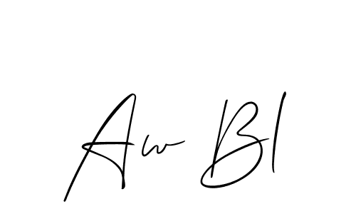 Also You can easily find your signature by using the search form. We will create Aw Bl name handwritten signature images for you free of cost using Allison_Script sign style. Aw Bl signature style 2 images and pictures png