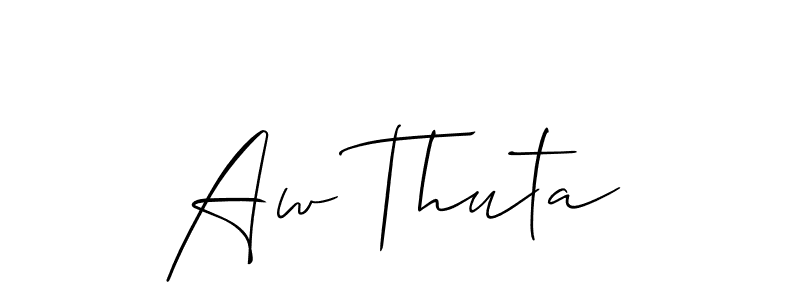 Make a beautiful signature design for name Aw Thuta. Use this online signature maker to create a handwritten signature for free. Aw Thuta signature style 2 images and pictures png