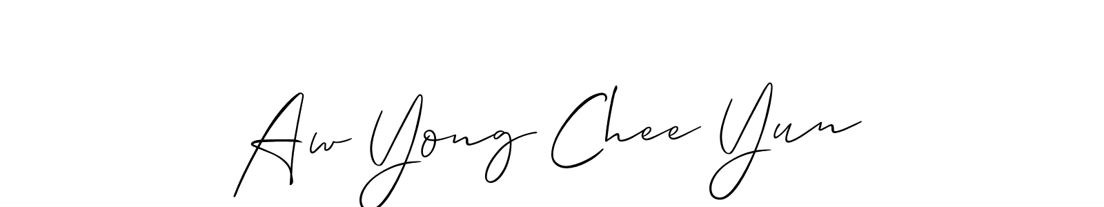 Design your own signature with our free online signature maker. With this signature software, you can create a handwritten (Allison_Script) signature for name Aw Yong Chee Yun. Aw Yong Chee Yun signature style 2 images and pictures png