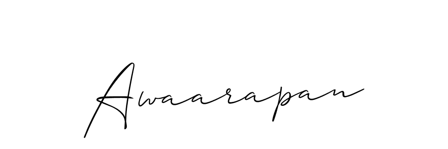 How to make Awaarapan signature? Allison_Script is a professional autograph style. Create handwritten signature for Awaarapan name. Awaarapan signature style 2 images and pictures png