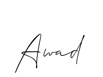 Make a beautiful signature design for name Awad. Use this online signature maker to create a handwritten signature for free. Awad signature style 2 images and pictures png