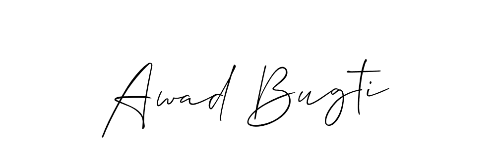Design your own signature with our free online signature maker. With this signature software, you can create a handwritten (Allison_Script) signature for name Awad Bugti. Awad Bugti signature style 2 images and pictures png