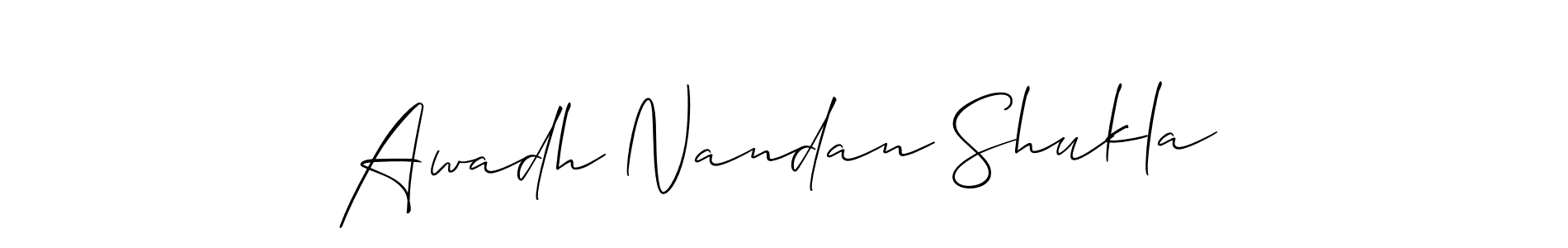 See photos of Awadh Nandan Shukla official signature by Spectra . Check more albums & portfolios. Read reviews & check more about Allison_Script font. Awadh Nandan Shukla signature style 2 images and pictures png