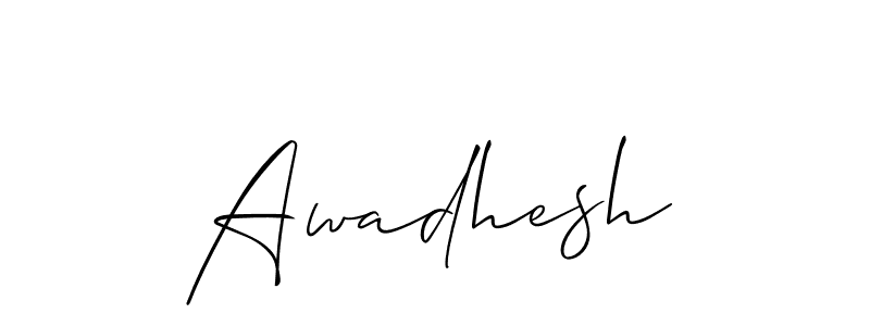 Use a signature maker to create a handwritten signature online. With this signature software, you can design (Allison_Script) your own signature for name Awadhesh. Awadhesh signature style 2 images and pictures png