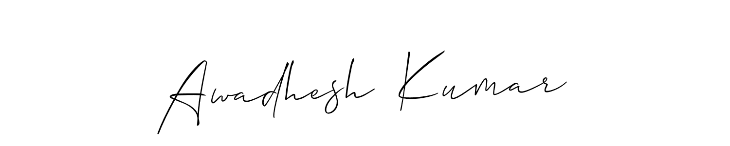 Similarly Allison_Script is the best handwritten signature design. Signature creator online .You can use it as an online autograph creator for name Awadhesh  Kumar. Awadhesh  Kumar signature style 2 images and pictures png