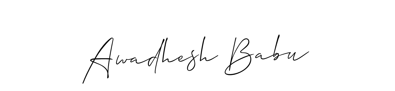 How to make Awadhesh Babu signature? Allison_Script is a professional autograph style. Create handwritten signature for Awadhesh Babu name. Awadhesh Babu signature style 2 images and pictures png