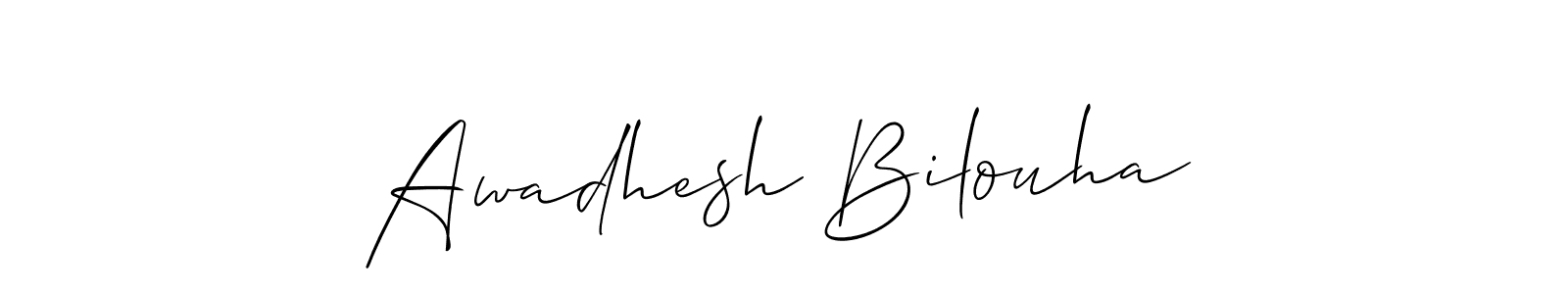 if you are searching for the best signature style for your name Awadhesh Bilouha. so please give up your signature search. here we have designed multiple signature styles  using Allison_Script. Awadhesh Bilouha signature style 2 images and pictures png