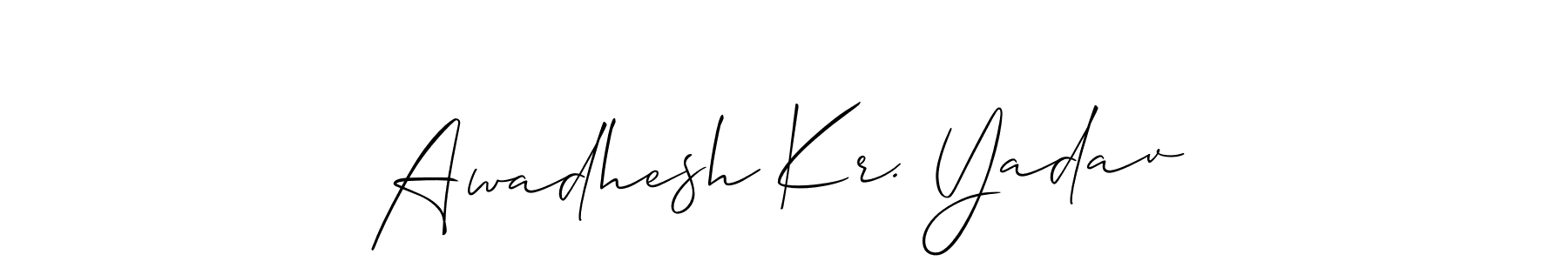 How to make Awadhesh Kr. Yadav signature? Allison_Script is a professional autograph style. Create handwritten signature for Awadhesh Kr. Yadav name. Awadhesh Kr. Yadav signature style 2 images and pictures png