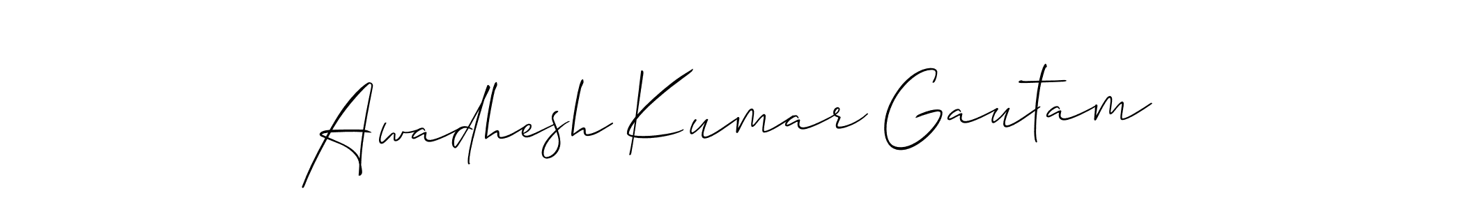 Use a signature maker to create a handwritten signature online. With this signature software, you can design (Allison_Script) your own signature for name Awadhesh Kumar Gautam. Awadhesh Kumar Gautam signature style 2 images and pictures png