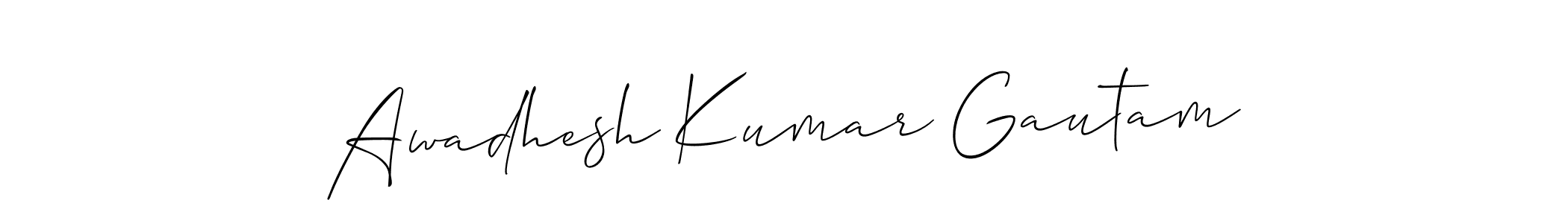 Use a signature maker to create a handwritten signature online. With this signature software, you can design (Allison_Script) your own signature for name Awadhesh Kumar Gautam. Awadhesh Kumar Gautam signature style 2 images and pictures png