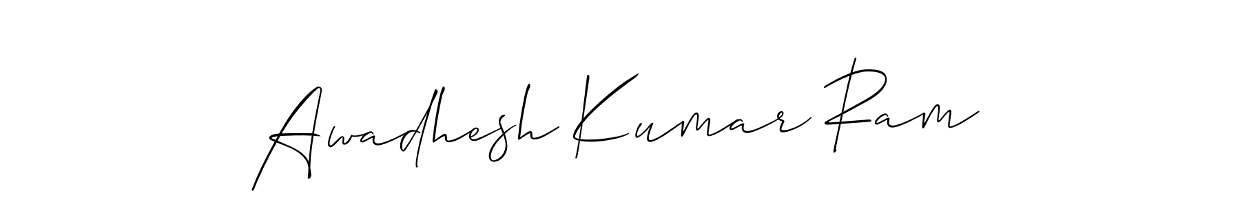 Also we have Awadhesh Kumar Ram name is the best signature style. Create professional handwritten signature collection using Allison_Script autograph style. Awadhesh Kumar Ram signature style 2 images and pictures png