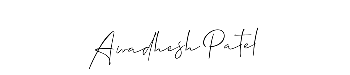 Use a signature maker to create a handwritten signature online. With this signature software, you can design (Allison_Script) your own signature for name Awadhesh Patel. Awadhesh Patel signature style 2 images and pictures png